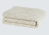 Neptune Etta Reversible Floral Jacquard Cotton Bedspread 250x260cm - Natural