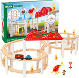 BRIO 36114 Wooden Railway Train Track Toy Mega Spiral Set for Kids Age 3+