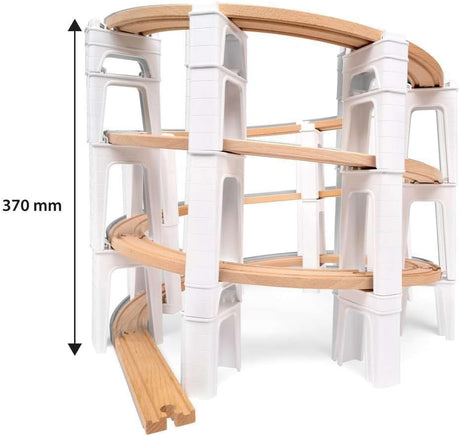 BRIO 36114 Wooden Railway Train Track Toy Mega Spiral Set for Kids Age 3+
