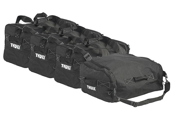 Thule 8006 Go Pack Car Roof Box Cargo Storage Travel Bag Set of 4 - Black