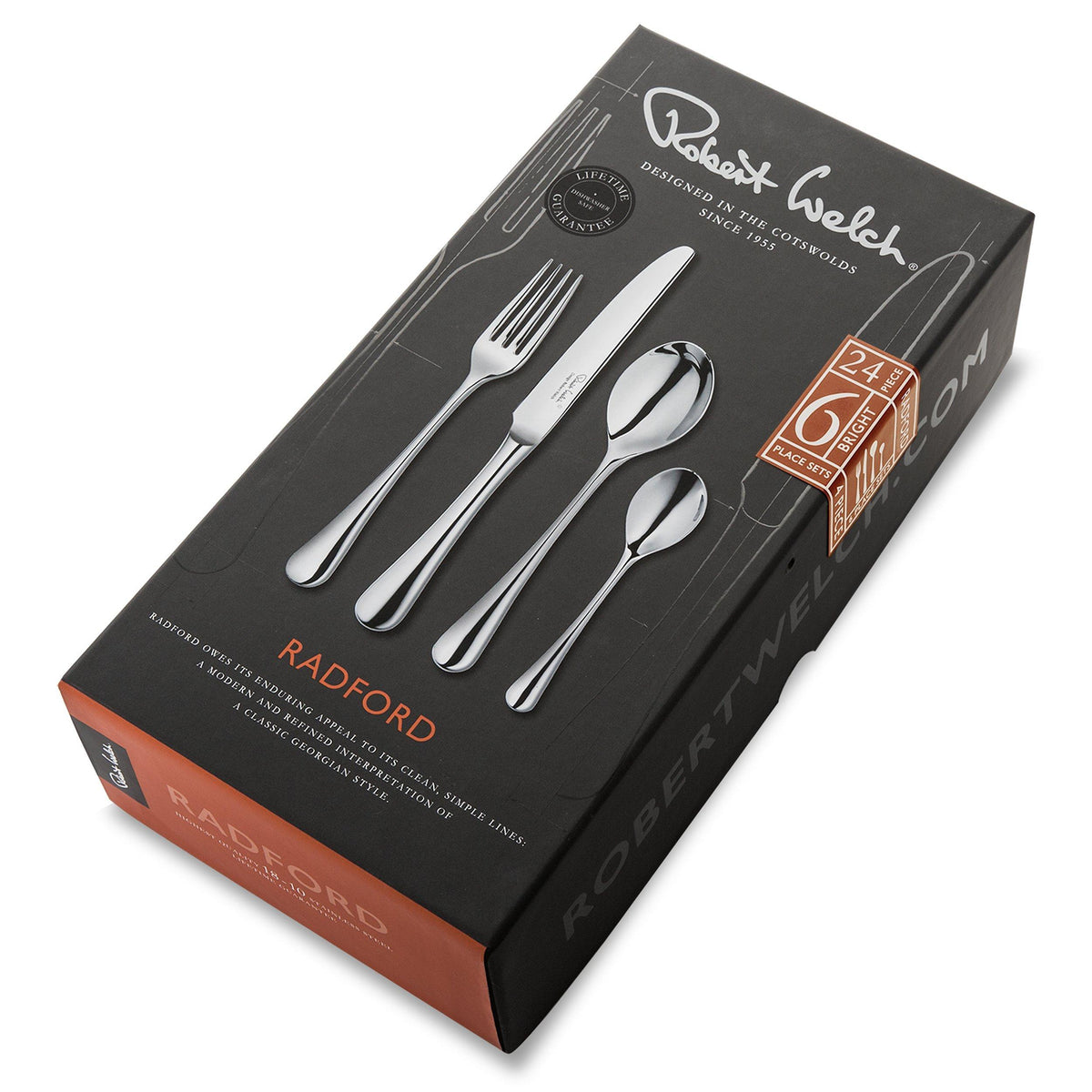 Robert Welch Radford Bright Stainless Steel Cutlery Set 6 Place Settings