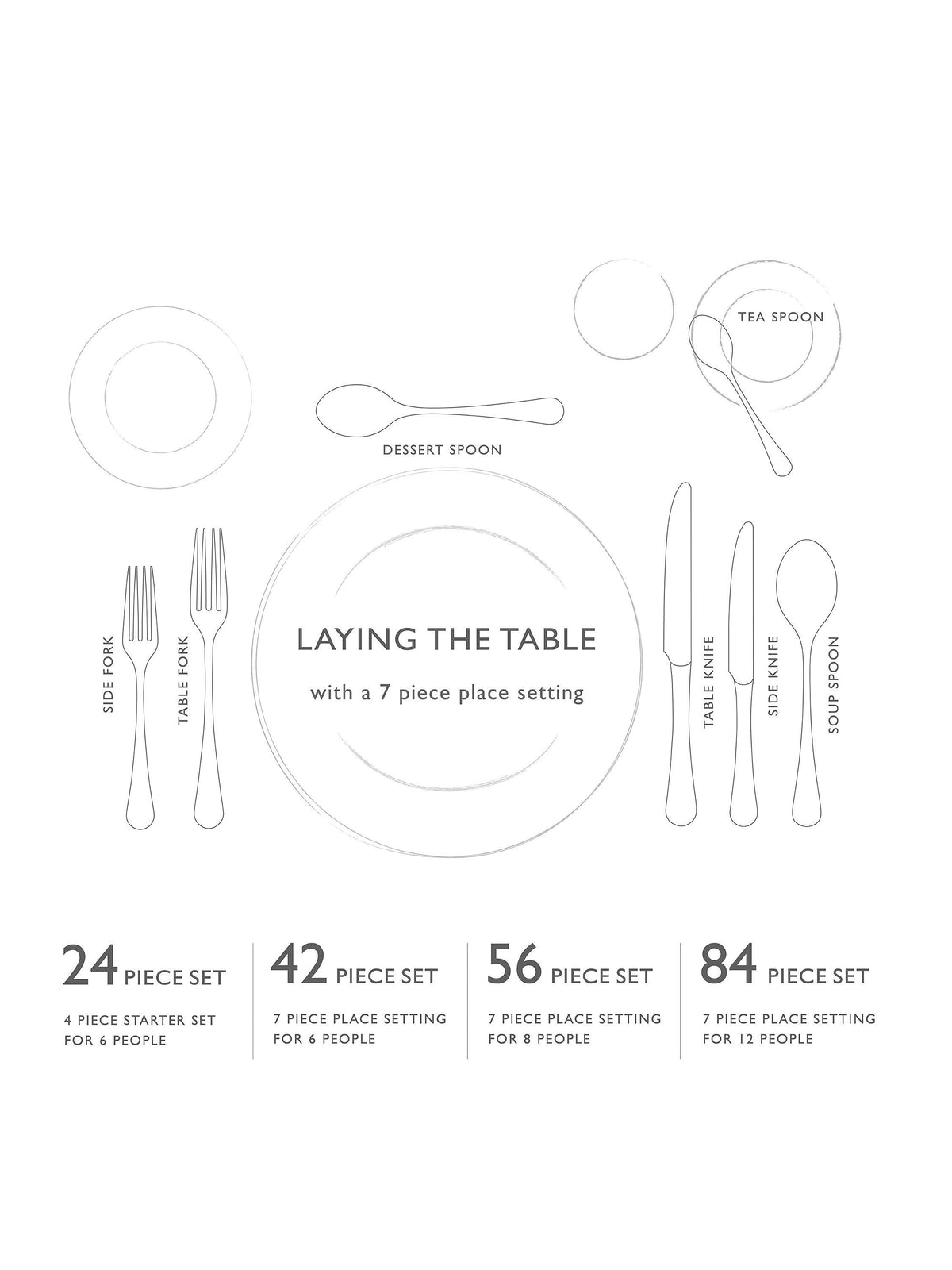 Robert Welch Radford Bright Stainless Steel Cutlery Set 6 Place Settings