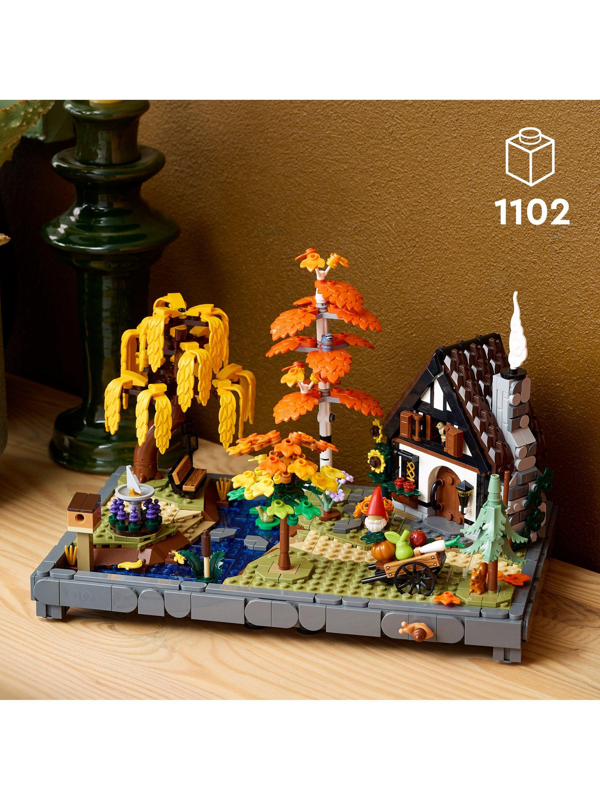LEGO Icons 11372 Autumn Cottage Garden 1102 Piece Adult Model Building Kit