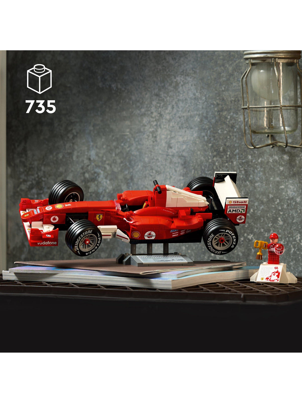 LEGO Icons 11375 Racing Ferrari F2004 & Michael Schumacher 735 Pcs Lego Set