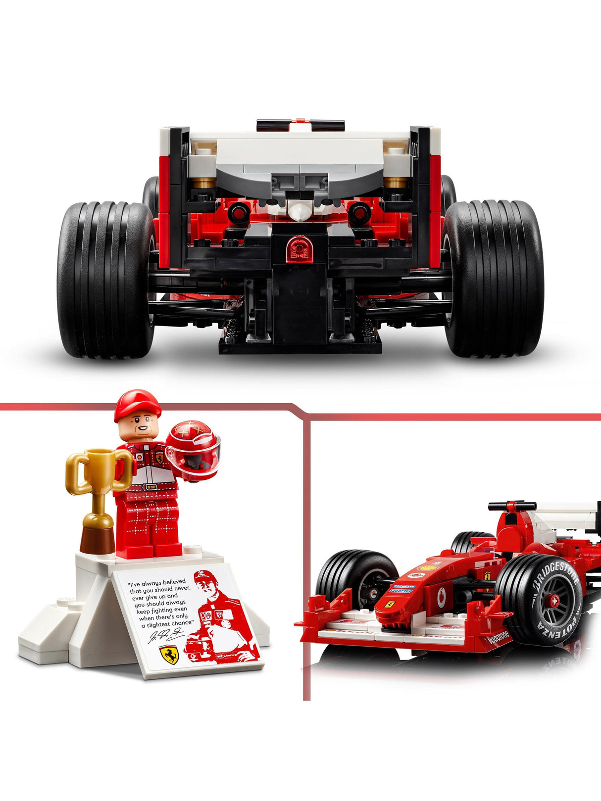 LEGO Icons 11375 Racing Ferrari F2004 & Michael Schumacher 735 Pcs Lego Set
