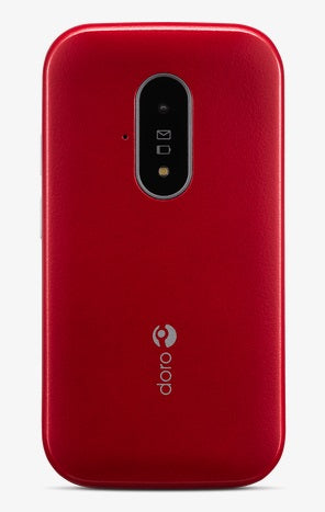 Doro 6820 Flip Mobile Phone 128MB 4G 2.8'' SIM-Free Unlocked - Red & White