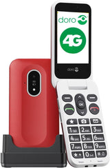 Doro Leva L20 4G Flip Big Button 128MB SIM-Free Mobile Phone - Red/White
