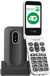 Doro Leva L20 4G Flip Big Button 128MB SIM-Free Mobile Phone - Black/White