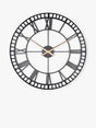 Lascelles Large Roman Numeral Skeleton Wall Clock 80cm - Black/Gold Hands - Kazoop 