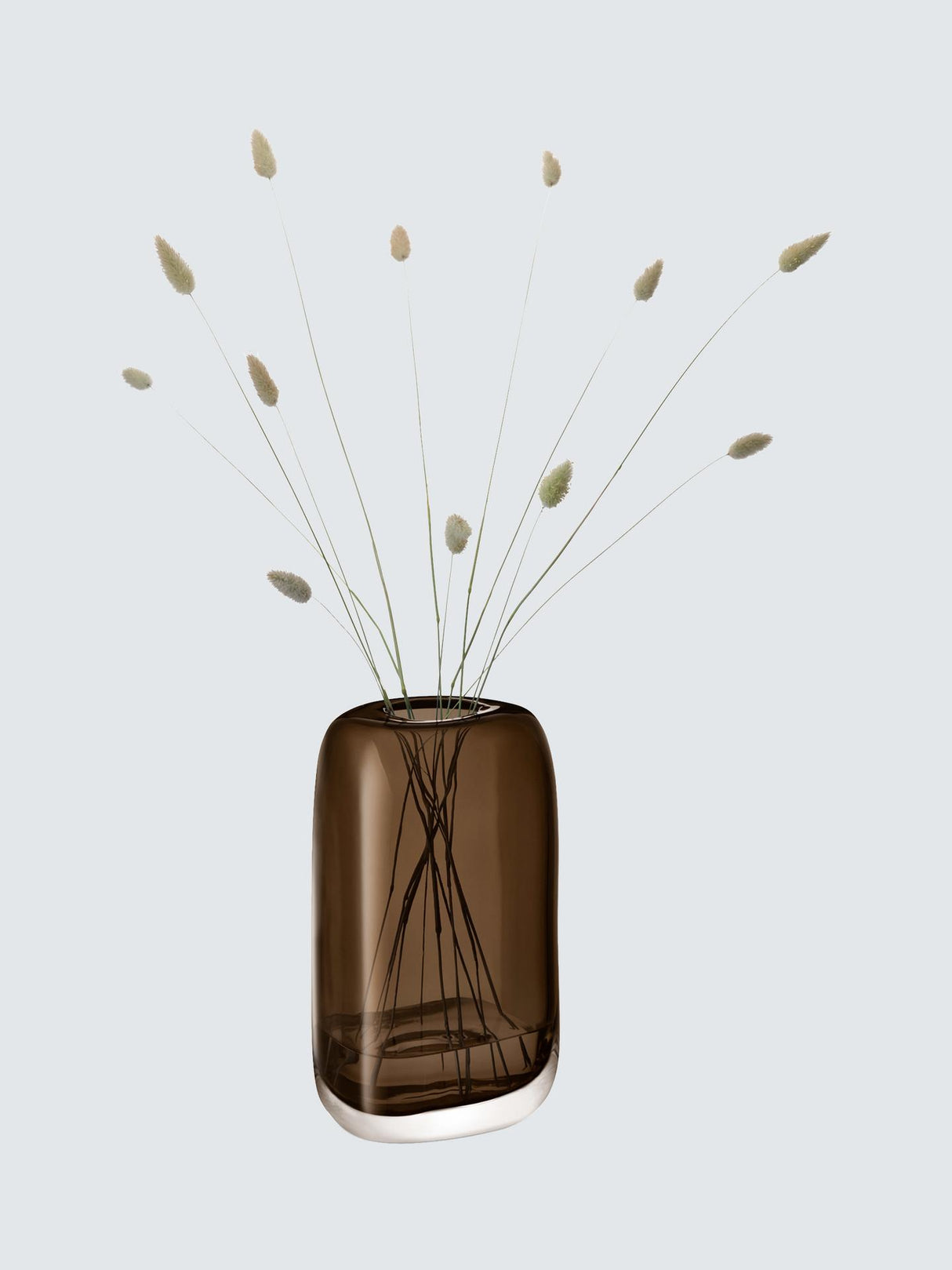 LSA International Mouth Blown Glass Melt Vase H24 x W13.50 x D9.80cm - Brown