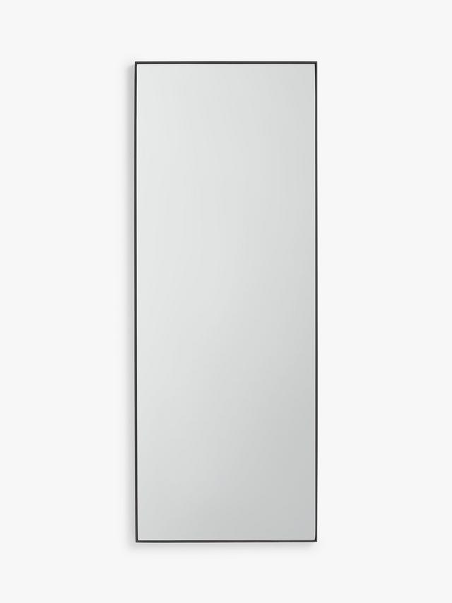 John Lewis Scandi Rectangular Metal Frame Hall Mirror - 122 x 46cm - Black
