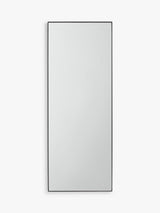 John Lewis Scandi Rectangular Metal Frame Hall Mirror - 122 x 46cm - Black