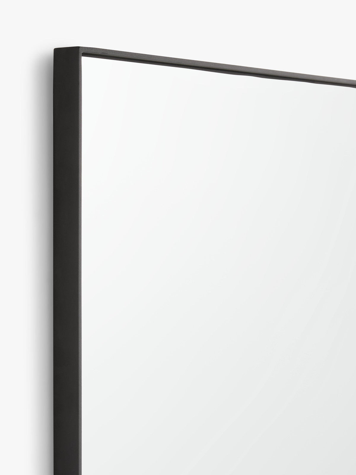 John Lewis Scandi Rectangular Metal Frame Hall Mirror - 122 x 46cm - Black