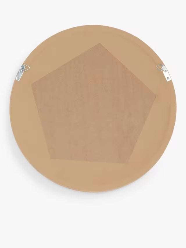 John Lewis Slim Solid Oak Wood Round Decorative 100cm Wall Mirror - Natural