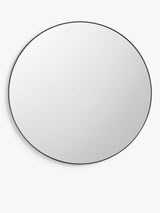 John Lewis Scandi Metal Round Wall Mounted Mirror D2.5 x Dia.80cm - Black