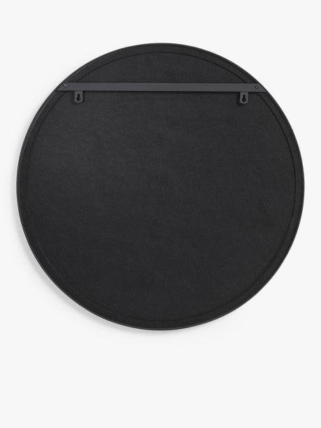 John Lewis Scandi Metal Round Wall Mounted Mirror D2.5 x Dia.80cm - Black