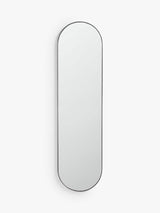 John Lewis Scandi Metal Lozenge Wall Mounted Mirror - 122 x 30cm - Black