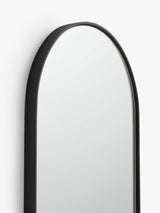 John Lewis Scandi Metal Lozenge Wall Mounted Mirror - 122 x 30cm - Black