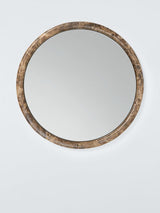 John Lewis Marble Round & Oval Decorative Wall Mounted Mirror - 50cm - Brown