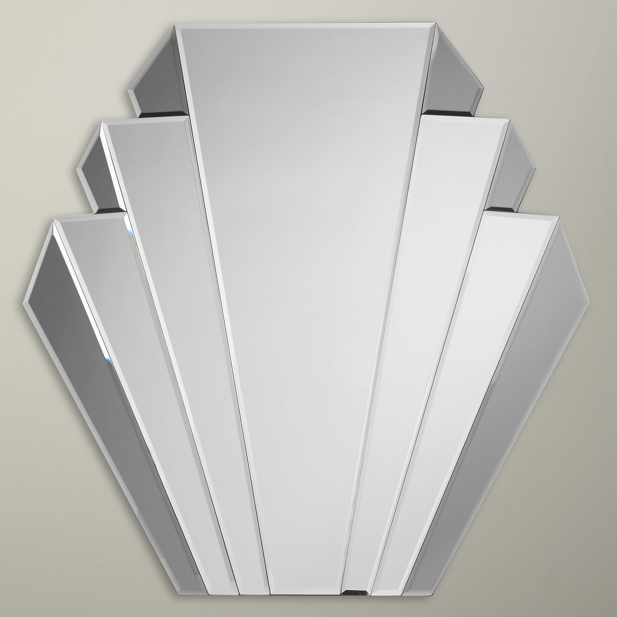 John Lewis Deco Smoked Glass Mirror 76 x 76cm Square Wall Mirror - Clear