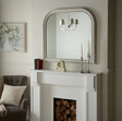 John Lewis Distressed Decorative Overmantle Wall Mirror 95 x 104cm - Cream - Kazoop 