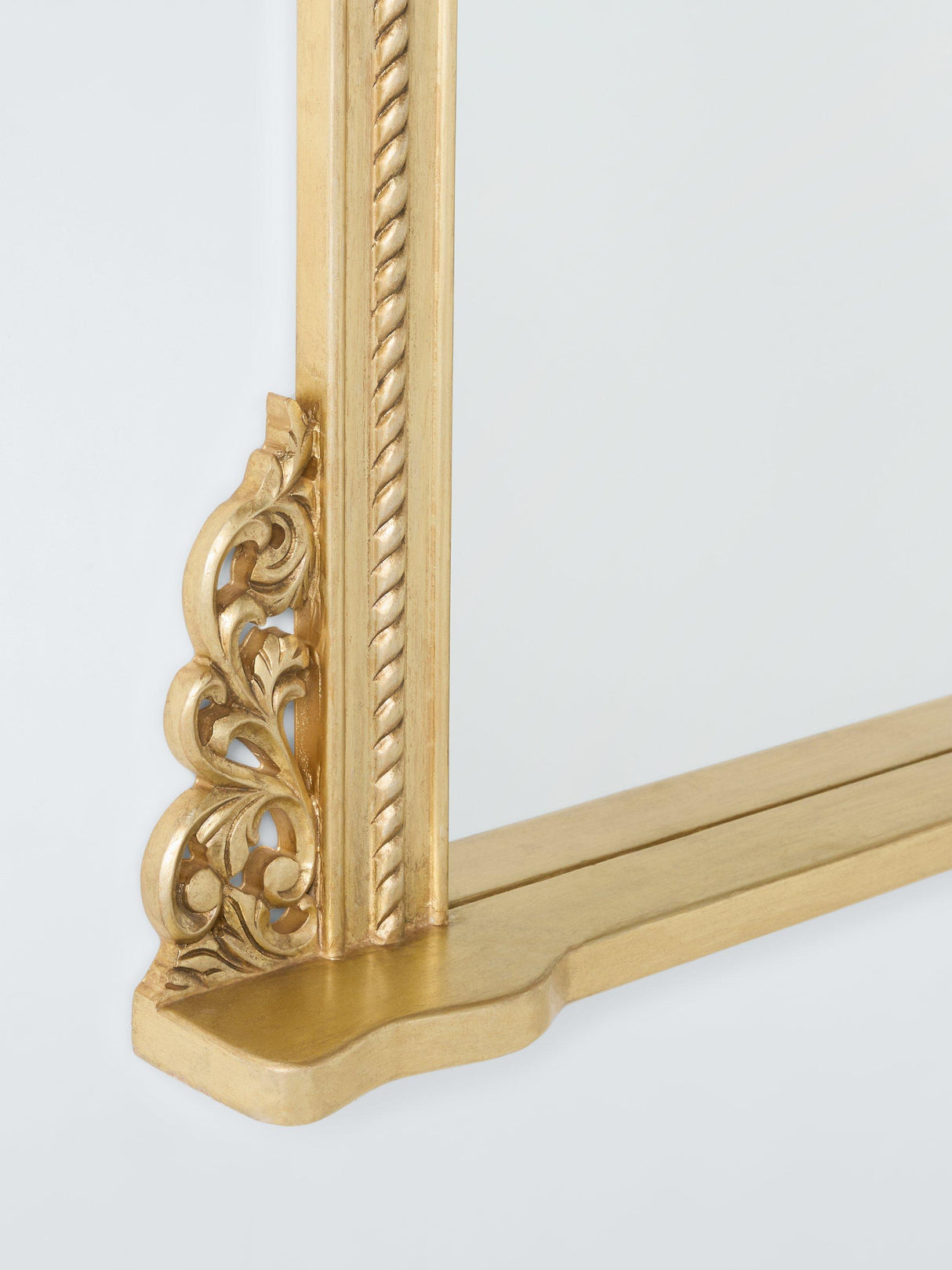 John Lewis Vintage French Overmantel Wall Mirror 95 x 115cm - Antique Gold