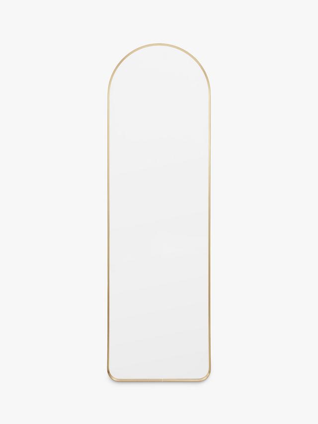 Gallery Direct Riverside Arched Metal Frame Wall Mirror 150 x 45cm - Gold