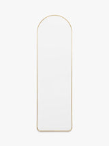 Gallery Direct Riverside Arched Metal Frame Wall Mirror 150 x 45cm - Gold