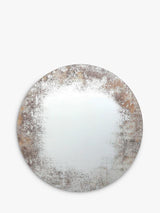 Dar Vixen Round Glass Portrait Decorative Layered Wall Mirror - 80cm - Gold