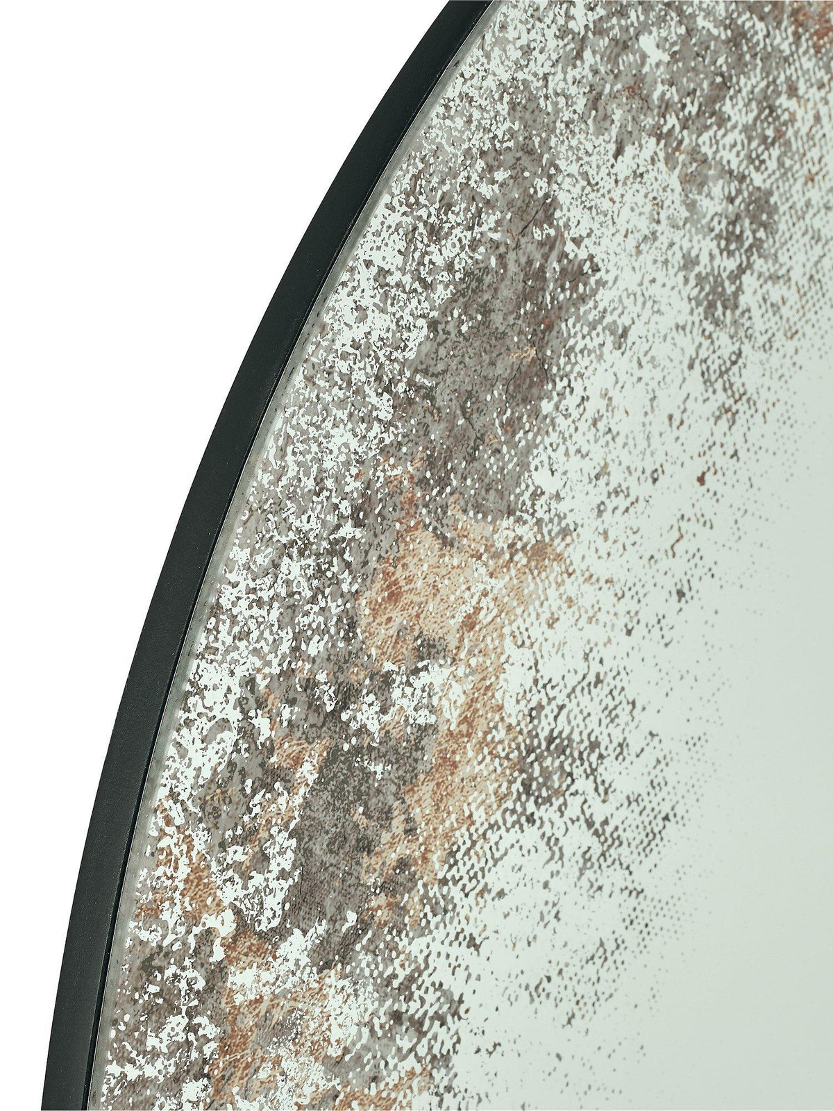 Dar Vixen Round Glass Portrait Decorative Layered Wall Mirror - 80cm - Gold