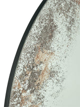 Dar Vixen Round Glass Portrait Decorative Layered Wall Mirror - 80cm - Gold