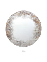 Dar Vixen Round Glass Portrait Decorative Layered Wall Mirror - 80cm - Gold