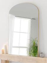 Yearn Delicacy Arched Wood Frame Leaner Wall Mirror - 120 x 90cm - Gold