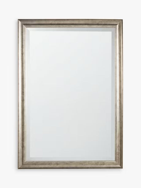 John Lewis Kendal Rectangular Wood Frame Wall Mirror 84 x 59cm - Silver - Kazoop 