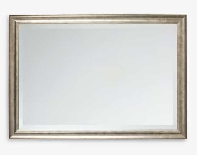 John Lewis Kendal Rectangular Wood Frame Wall Mirror 84 x 59cm - Silver - Kazoop 