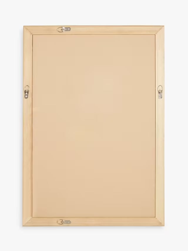 John Lewis Kendal Rectangular Wood Frame Wall Mirror 84 x 59cm - Silver - Kazoop 