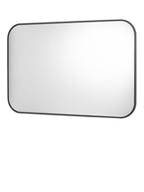 Dar Firuz Rectangular Metal Frame Wall Mounted Mirror 90 x 60cm - Black