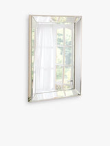 Yearn Contemporary Bevelled Glass Rectangular Wall Mirror 102x74cm Champagne