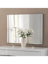 Yearn Classic Bevelled Glass Rectangular Wall Mirror - 152 x 61cm - Silver