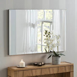 Yearn Classic Bevelled Glass Rectangular Wall Mirror - 152 x 61cm - Silver