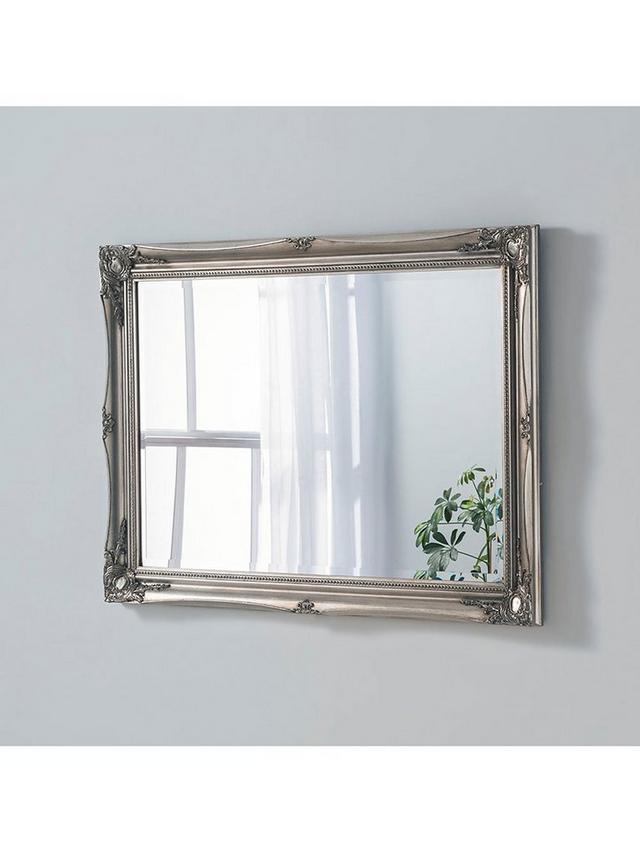 Yearn Elizabeth Rectangular French-Style Wall Mirror 116 x 90cm - Silver