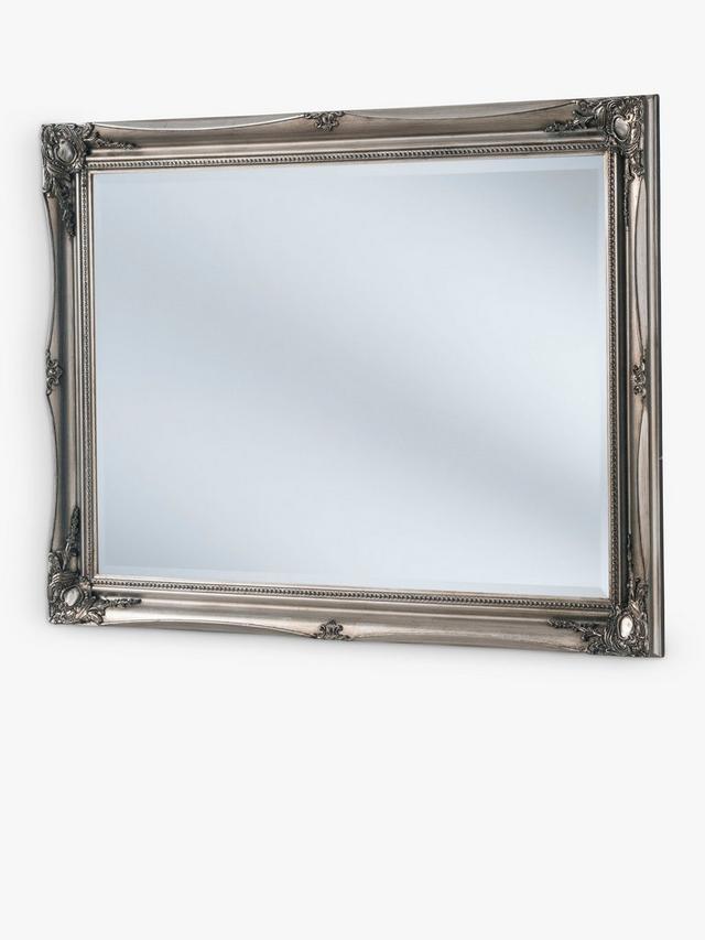 Yearn Elizabeth Rectangular French-Style Wall Mirror 116 x 90cm - Silver