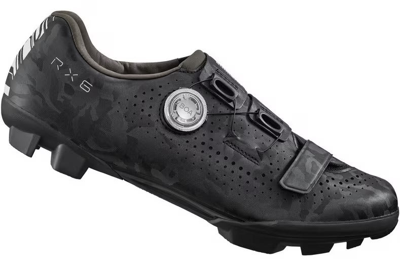 Shimano RX6 Gravel Men's Breathable SPD Carbon Cycling Shoes - Black EU 39