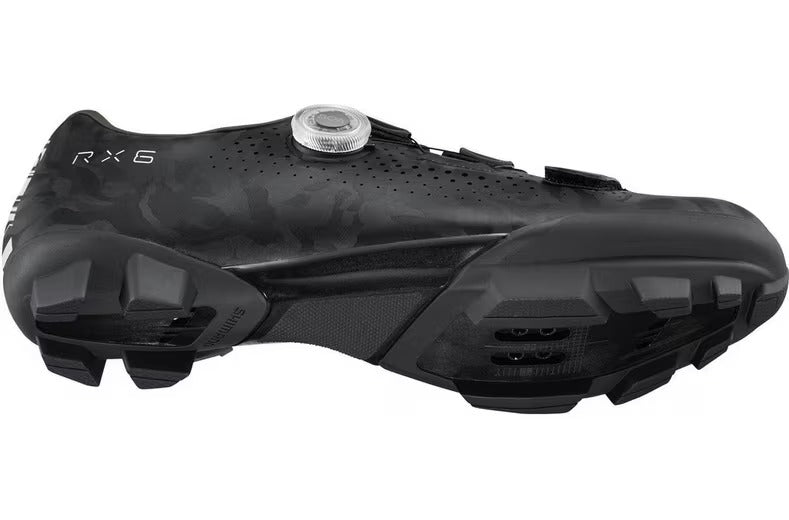 Shimano RX6 Gravel Men's Breathable SPD Carbon Cycling Shoes - Black EU 39