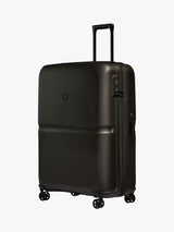 Antler Single Stripe 4-Wheel 81cm Large Black Hard-Shell Expandable Suitcase