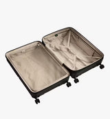 Antler Single Stripe 4-Wheel 81cm Large Black Hard-Shell Expandable Suitcase