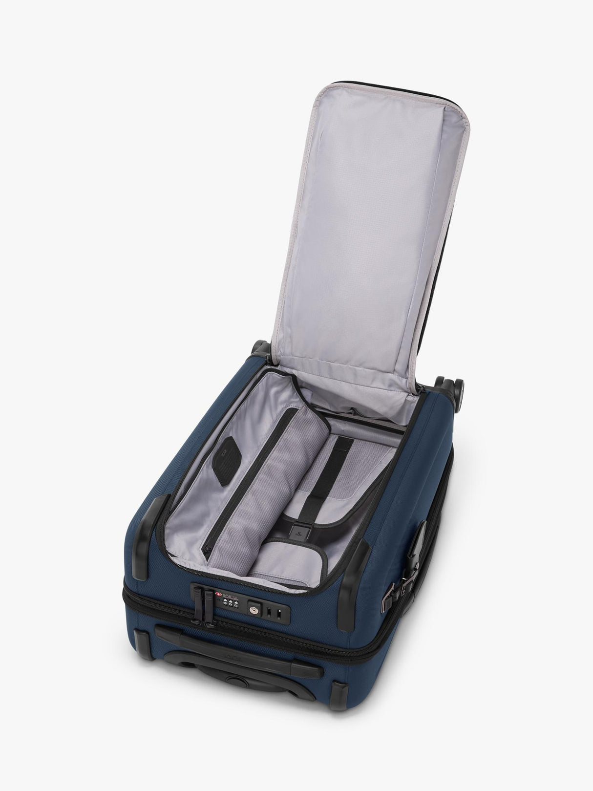 TUMI Dual Access Expandable 4-Wheel Cabin Luggage Suitcase - 69L - Navy