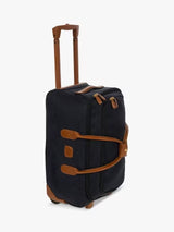 Bric's Life 55cm 2-Wheel Faux Suede Travel Cabin Bag Suitcase - Navy Blue