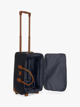 Bric's Life 55cm 2-Wheel Faux Suede Travel Cabin Bag Suitcase - Navy Blue