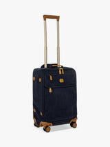 Bric's Life 55cm 4-Wheel Faux Suede Lightweight Zipped Cabin Case - Navy